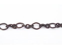 6mm Antique Copper Oval and Small 3 Link Chain