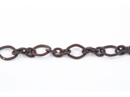 6mm Antique Copper Oval and Small 3 Link Chain