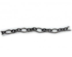 6mm Gun Metal Oval and Small 3 Link Chain