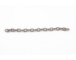 4mm Gun Metal Small Oval Etched Link