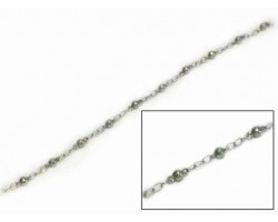 Nickle Silver Plate 3mm Round Ball Curb Link Chain