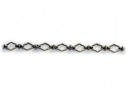 9mm Antique Gold Rounded Diamond Link Chain