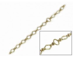 9mm Gold Plate Rounded Diamond Link Chain