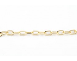 8mm Gold Plain Oval Link Chain