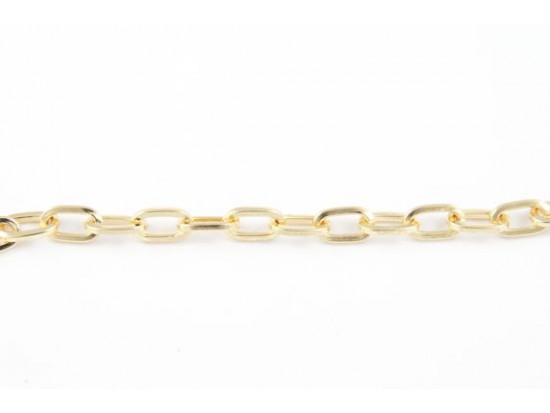 8mm Gold Plain Oval Link Chain 8mm Gold Plain Oval Link Chain