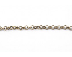 3.5mm Antique Gold Rolo Chain
