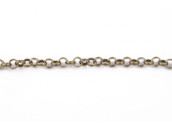 3.5mm Antique Gold Rolo Chain