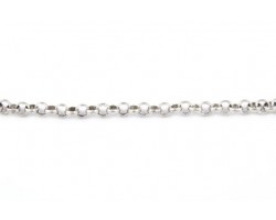 3.5mm Antiqued Silver Nickel Rolo Chain