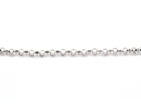 3.5mm Antiqued Silver Nickel Rolo Chain