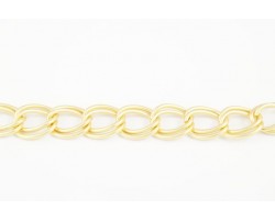 Matte Gold 12mm Double Link Curb Chain