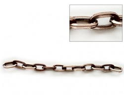 Antique Copper 7x14mm Plain Oval Link Chain