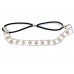 Clear Crystal Flower Double Silver Stretch Headband Clear Crystal Flower Double Silver Stretch Headband