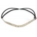 Clear Crystal Link Silver Stretch Headband