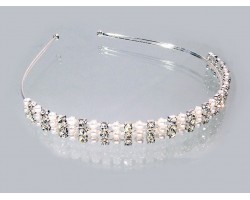 Pearl Crystal Alternating Hard Headband