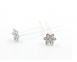 Crystal Daisy Flower Hair Pin 24pc
