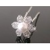 Pearl Crystal 6 Point Daisy Hair Pin 12 pc