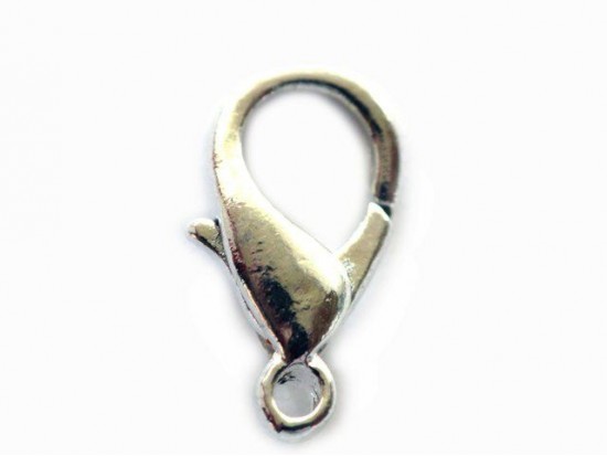 10x18mm Silver Plate Lobster Claw Clasp