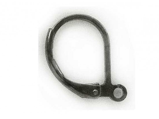 Gunmetal Plain Leverback Euro Ear Clip