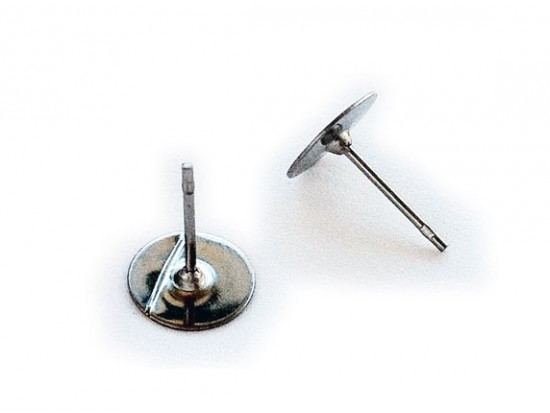 Surgical Steel 6mm Flat Pad Post Earring