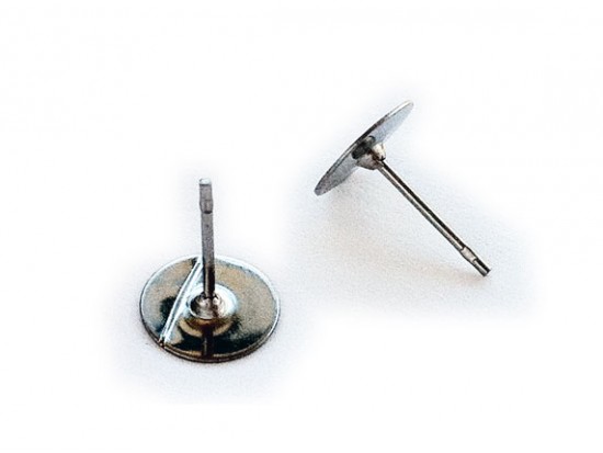 Surgical Steel 8mm Flat Pad Post Earring