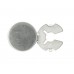 Silver Plate Button Cover Back 100 Pkg