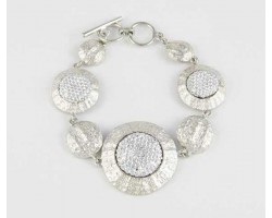 Metallic Crystal Druzy Silver Toggle Bracelet Metallic Crystal Druzy Silver Toggle Bracelet