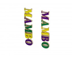 Mardi Gras MAMBO Post Earrings