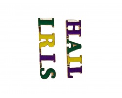 Mardi Gras HAIL IRIS Post Earrings