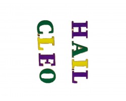 Mardi Gras HAIL CLEO Post Earrings