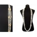 Ivory Seed Tube Bead Crystal Necklace Set