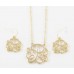 Gold Plate Cursive Initial Chain Necklace Set Gold Plate Cursive Initial Chain Necklace Set