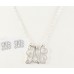 Silver Plate Cursive Initial Letter Chain Necklace Set 18 Pack