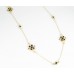 36" Square Clover Gold Plate Chain Necklace Set