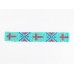 Turquoise Blue Coral Seed Bead Cross Aztec Headband