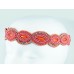 Coral Scalloped Pattern Seed Bead Headband