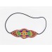 Red Multi Seed Bead Crystal Headband