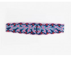 Navy Floral Pattern Cloth Stretch Headband