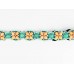 Teal Aqua Peach Cluster Seed Bead Headband