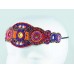 Red Multi Seed Bead Crystal Round Headband Red Multi Seed Bead Crystal Round Headband