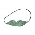 Turquoise Gold Seed Bead Crystal Leaf Headband