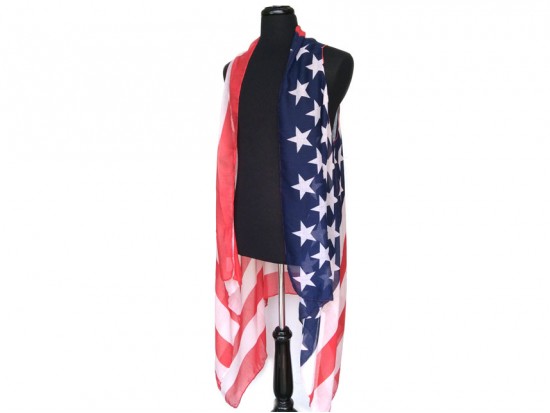 USA Flag Bright Sleeveless Long Tailed Vest
