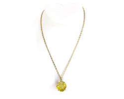 Golden Topaz Cabochon Gold Chain Necklace Set