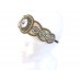 Ivory Brown Seed Bead Crystal Stretch Headband