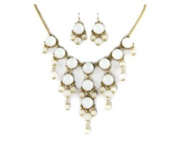 Clear AB 12mm Bubble Necklace With Gold Plate Chain
