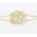 Gold Plate Cursive Initial Double Chain Bracelet 10 Pack Gold Plate Cursive Initial Double Chain Bracelet 10 Pack