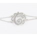 Silver Plate Cursive Initial Double Chain Bracelet