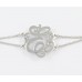 Silver Plate Cursive Initial Double Chain Bracelet