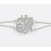 Silver Plate Cursive Initial Double Chain Bracelet