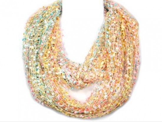 Light Multi Lightweight Confetti Knit Infinity Scarf
