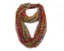 Neon Multi Lightweight Confetti Knit Infinity Scarf